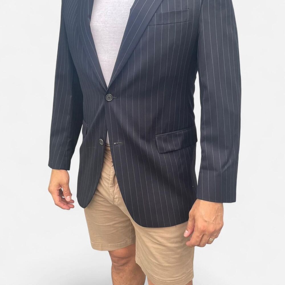 Dillard’s Navy Pin Stripe Men's Coat